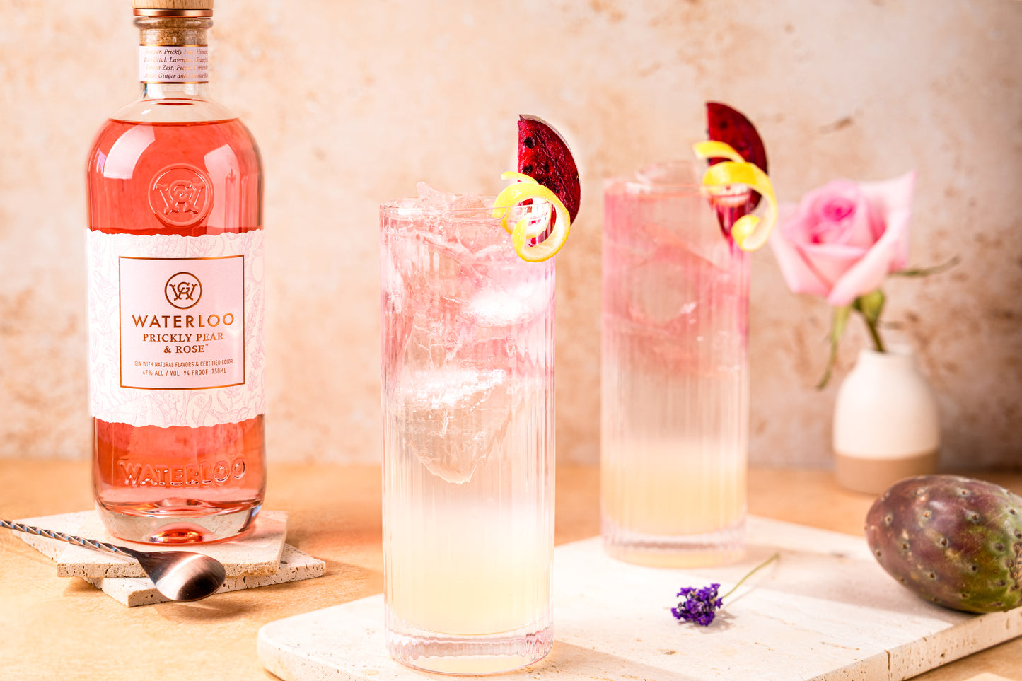 Waterloo Prickly Pear & Rose Gin